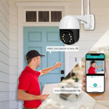 Outdoor WiFi Camera - Point-Tilt-Zoom | Waterproof + Weatherproof | Motion + Sound Detection | CCTV