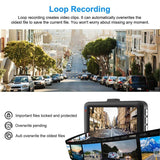 Dual Dash Cam - Front AND Rear Recording | Full HD 1080P | 140-Degree Wide-Angle Video | Night Vision | G-Sensor