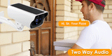 Outdoor WiFi Camera - Solar Panel Rechargeable | Waterproof | CCTV