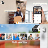 Outdoor WiFi Camera - Solar Panel Rechargeable | Waterproof | CCTV