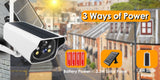 Outdoor WiFi Camera - Solar Panel Rechargeable | Waterproof | CCTV
