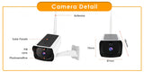 Outdoor WiFi Camera - Solar Panel Rechargeable | Waterproof | CCTV