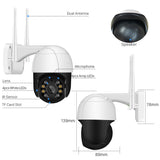 Outdoor WiFi Camera - Point-Tilt-Zoom | Waterproof + Weatherproof | Motion + Sound Detection | CCTV