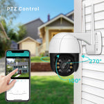 Outdoor WiFi Camera - Point-Tilt-Zoom | Waterproof + Weatherproof | Motion + Sound Detection | CCTV
