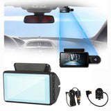 Dual Dash Cam - Front AND Rear/Interior Recording | Full HD 1080P | 120-Degree Wide-Angle Video | Night Vision | G-Sensor | GPS |